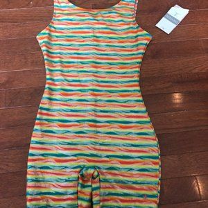 Danskin Rainbow Gym Unitard, Child XL, NWT